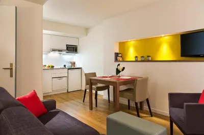 Cuisine ou kitchenette dans l'établissement Citadines Place d'Italie Paris