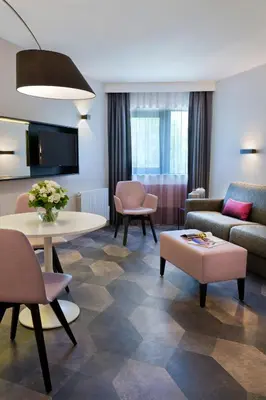 Coin salon dans l'établissement Citadines Trocadéro Paris