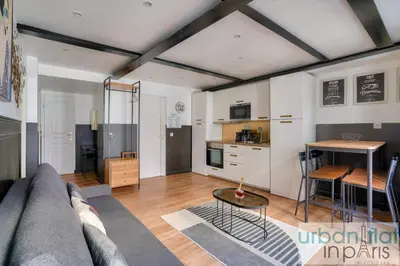 Cuisine ou kitchenette dans l'établissement 13 Luxury Flat eiffel design 2