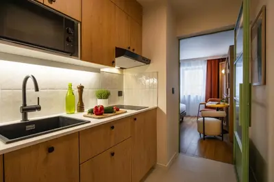 Cuisine ou kitchenette dans l'établissement Citadines République Paris