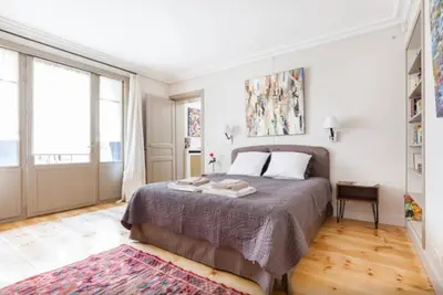 Un ou plusieurs lits dans un hébergement de l'établissement 1 Square du Docteur Blanche - Paris 16