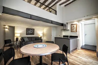 Cuisine ou kitchenette dans l'établissement Molière ChicSuites