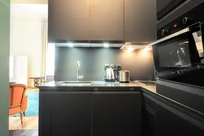 Cuisine ou kitchenette dans l'établissement Richelieu ChicSuites