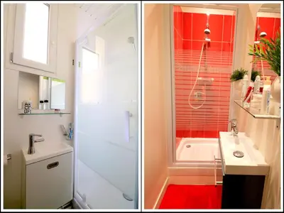 Salle de bains dans l'établissement Le duplex de la reine - lesparisnormands