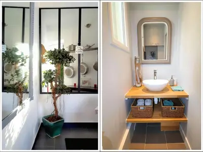 Salle de bains dans l'établissement Le duplex de la reine - lesparisnormands