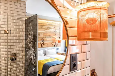 Salle de bains dans l'établissement Hotel Restaurant Au Boeuf Couronné