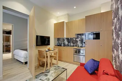 Cuisine ou kitchenette dans l'établissement Milestay Opera Lafayette - Serviced Apartment