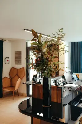 Coin salon dans l'établissement Hotel Eiffel Blomet