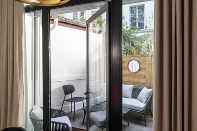 Coin salon dans l'établissement Yuna Blanche - Serviced Apartments