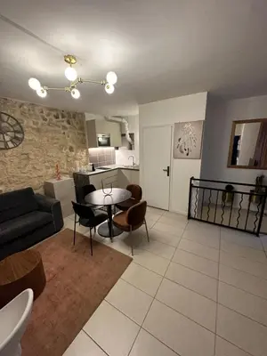 Coin salon dans l'établissement Temple Apartments Paris