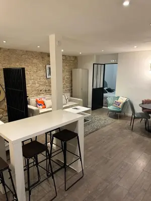 Coin salon dans l'établissement Temple Apartments Paris