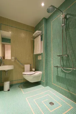 Salle de bains dans l'établissement New Hotel République