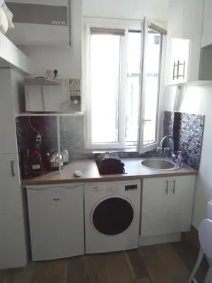 Cuisine ou kitchenette dans l'établissement Amazing Studio near Parc des Expositions
