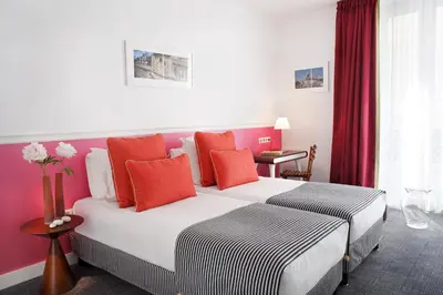 Un ou plusieurs lits dans un hébergement de l'établissement Hotel Monterosa - Astotel