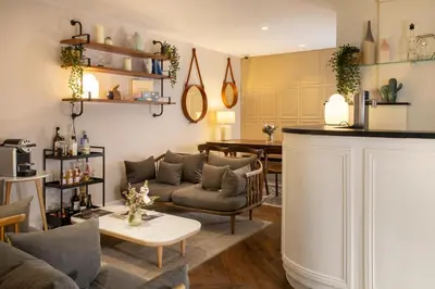 Coin salon dans l'établissement Hôtel Madeleine Haussmann