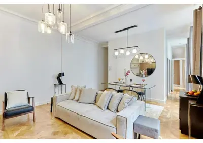 Coin salon dans l'établissement Apartment Le Marais by Studio prestige