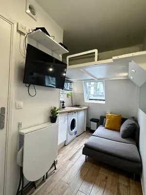 Cuisine ou kitchenette dans l'établissement Le Studio du Palais