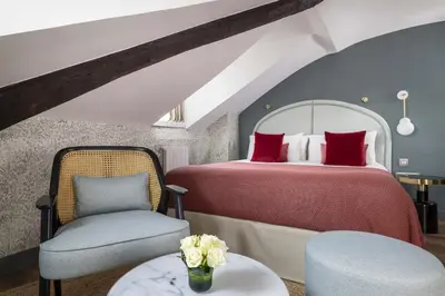 Un ou plusieurs lits dans un hébergement de l'établissement Welcome Hotel
