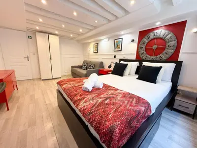 Un ou plusieurs lits dans un hébergement de l'établissement UrbanFlat 41 - Disneyland in Paris - Montorgueil