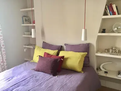 Un ou plusieurs lits dans un hébergement de l'établissement Appartement Saint-Dominique 7 eme