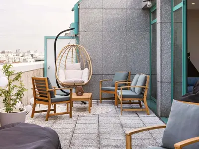 Coin salon dans l'établissement Mercure Paris Saint-Ouen