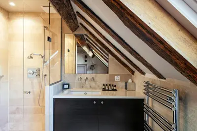 Cuisine ou kitchenette dans l'établissement Hôtel Le Presbytère