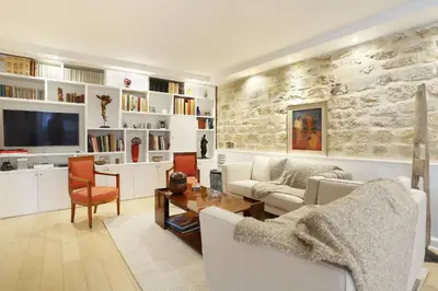 Coin salon dans l'établissement Apartment Champs Elysées by Studio prestige