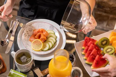 Nourriture dans l'hôtel ou à proximité