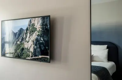Télévision ou salle de divertissement dans l'établissement L'Imprimerie Hôtel
