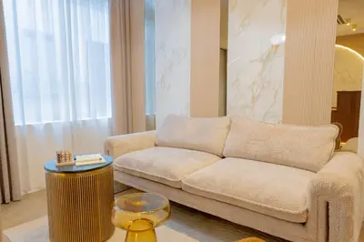 Coin salon dans l'établissement Garbo Hôtel