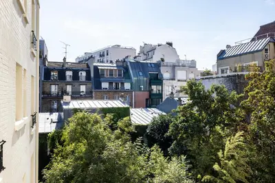 Vue générale sur la montagne ou vue sur la montagne depuis l'hôtel