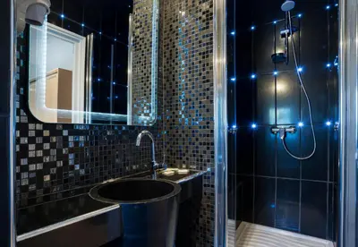 Salle de bains dans l'établissement Hôtel Du Brésil