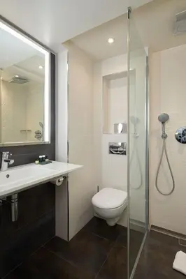 Salle de bains dans l'établissement Grand Hôtel Malher