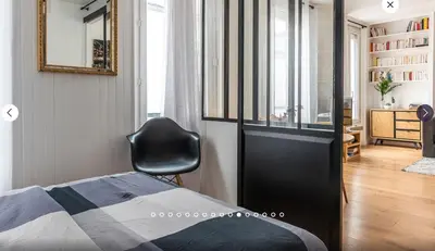 Coin salon dans l'établissement Appartement type loft