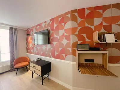 Cuisine ou kitchenette dans l'établissement Hôtel de L'Esperance