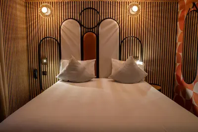 Un ou plusieurs lits dans un hébergement de l'établissement Hôtel de L'Esperance