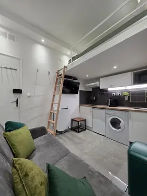 Cuisine ou kitchenette dans l'établissement Studio cosy avec mezzanine