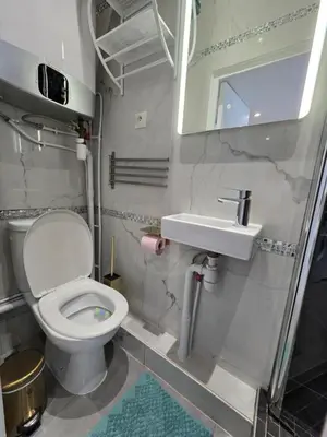 Salle de bains dans l'établissement Studio cosy avec mezzanine