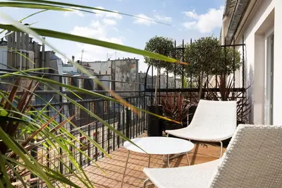 Balcon ou terrasse dans l'établissement Hôtel Molière