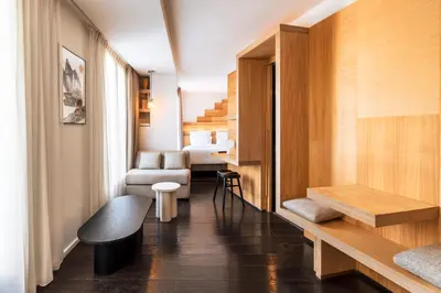 Coin salon dans l'établissement Le Citizen Hôtel