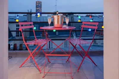 Balcon ou terrasse dans l'établissement Eiffel Tower view + terrace Saint Germain des Pres