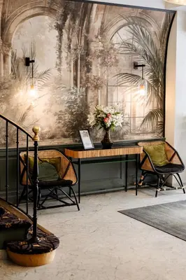 Coin salon dans l'établissement Hôtel Paris Neuilly
