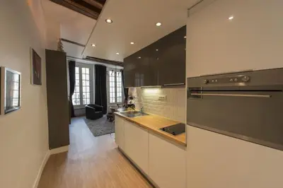 Cuisine ou kitchenette dans l'établissement Couleur St Martin