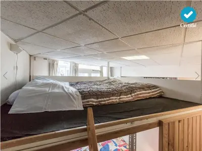 Un ou plusieurs lits dans un hébergement de l'établissement Friendly Budget-Studio 35m2 Paris Montmartre