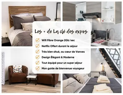 Cuisine ou kitchenette dans l'établissement La Cle des Expos 