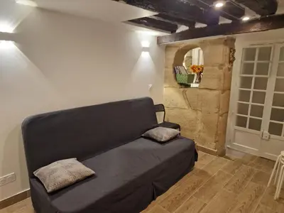 Coin salon dans l'établissement Appartement au coeur du Paris.