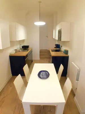 Cuisine ou kitchenette dans l'établissement The Blue House 70sqm 2br 6 Persons