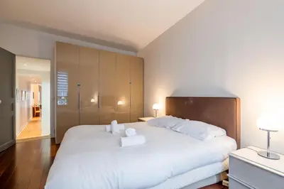 Un ou plusieurs lits dans un hébergement de l'établissement Veeve - Pompidou Hideaway
