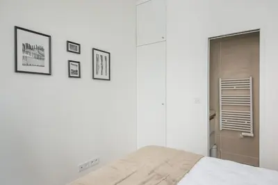 Un ou plusieurs lits dans un hébergement de l'établissement Le Scandinave, F3 avec terrasse, Villa Saint Charles