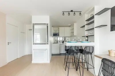 Cuisine ou kitchenette dans l'établissement Résidence Palais Étoile